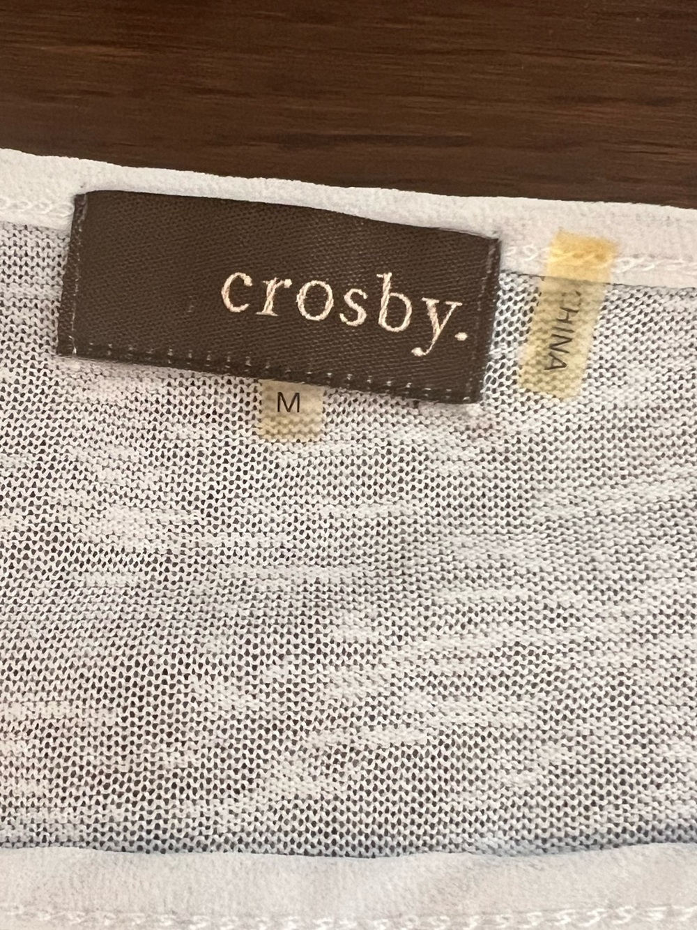 Crosby. White Long Sleeve Top. Size M - Picture 7 of 8
